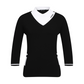 Castelbajac Women's 7/8 Sleeve Layered Pullover - Black