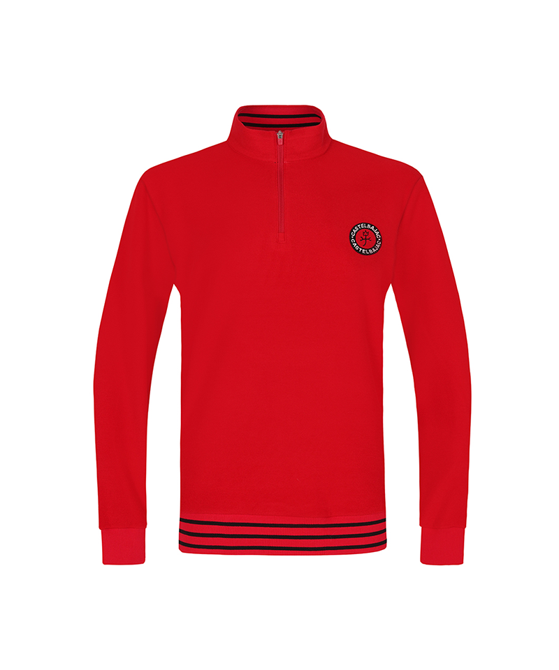 Castelbajac Men's One-Point Semi-Zip T-Shirt - Red