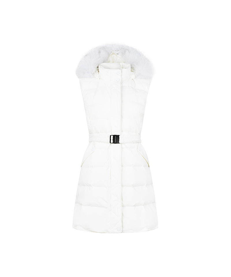 Castelbajac Women's Long Down Vest - White