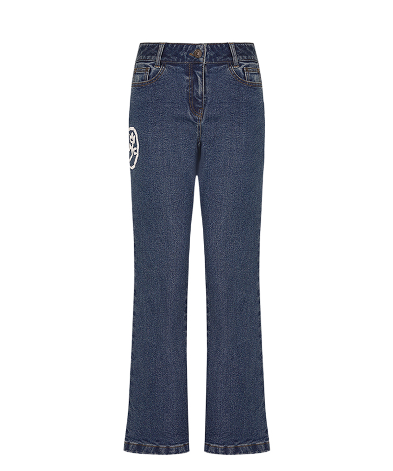 Castelbajac Women's Bootcut Fleece Denim - Navy