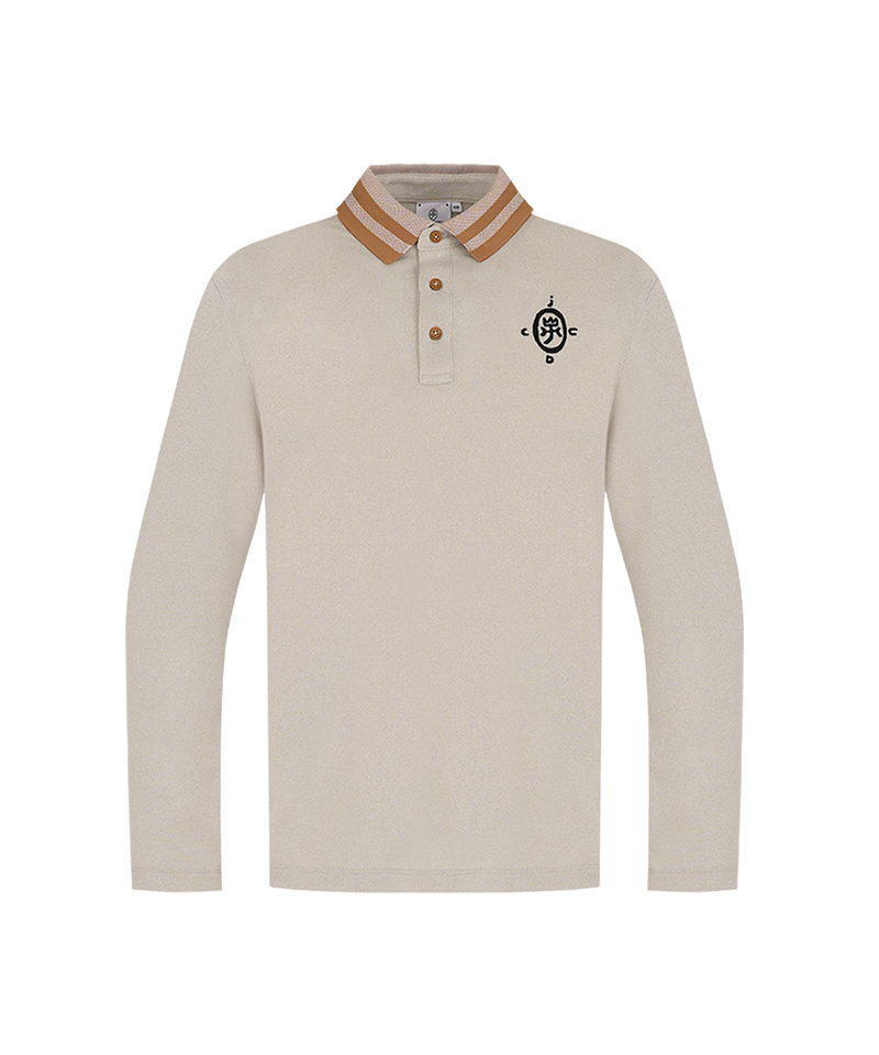 Castelbajac Men's Eri Point Long-Sleeve T-Shirt - Beige