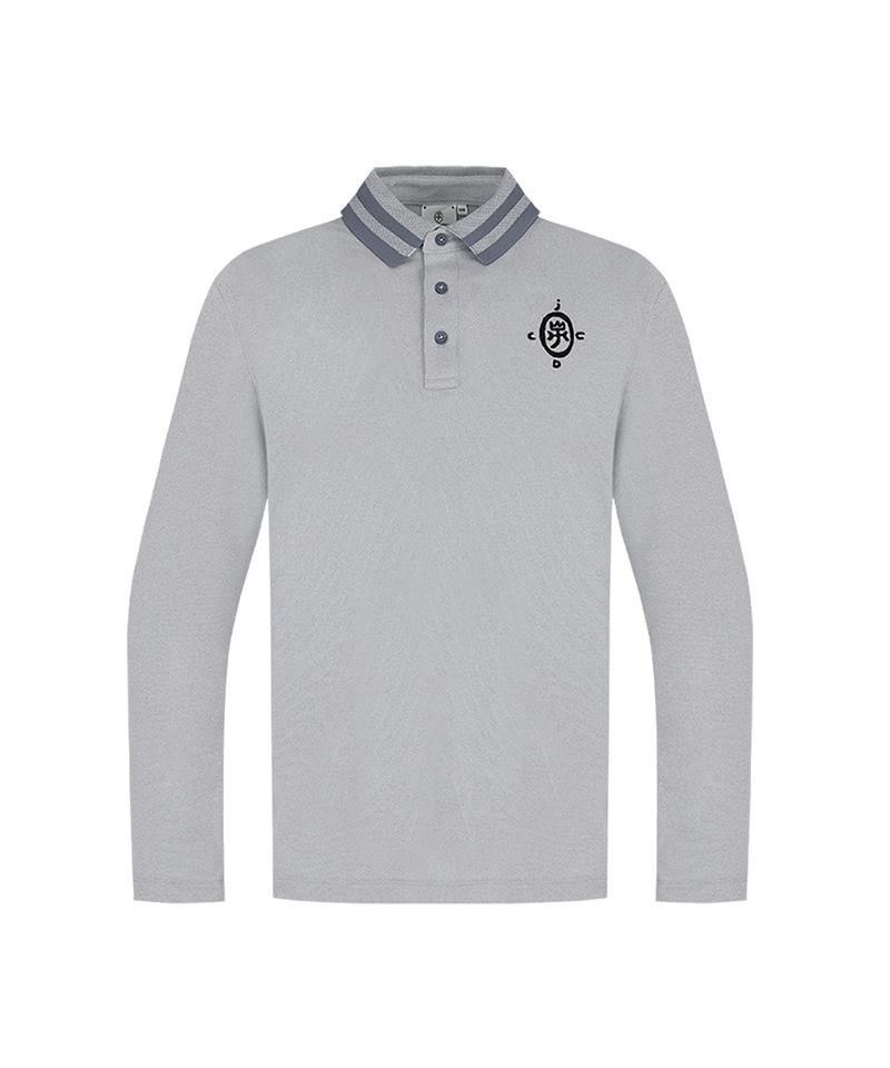 Castelbajac Men's Eri Point Long-Sleeve T-Shirt - Grey