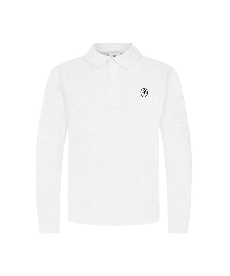 Castelbajac Men's Jacquard Long-Sleeve Eri T-Shirt - White