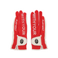 Castelbajac Women's Synthetic Leather Logo Two-Handed Gloves - Red
