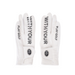 Castelbajac Women's Synthetic Leather Slogan Two-Handed Gloves - White