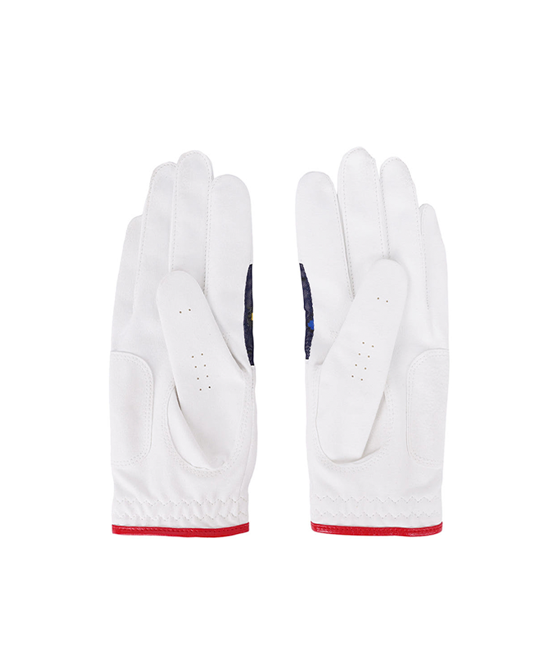 Castelbajac Women's Printed Mesh Gloves - Navy