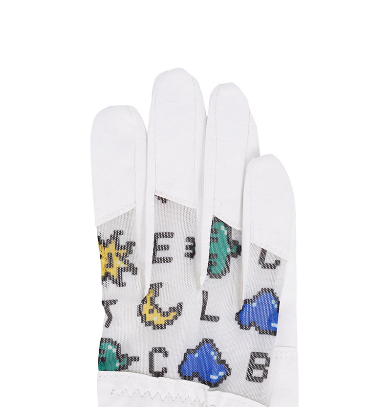 Castelbajac Women's Printed Mesh Gloves - White