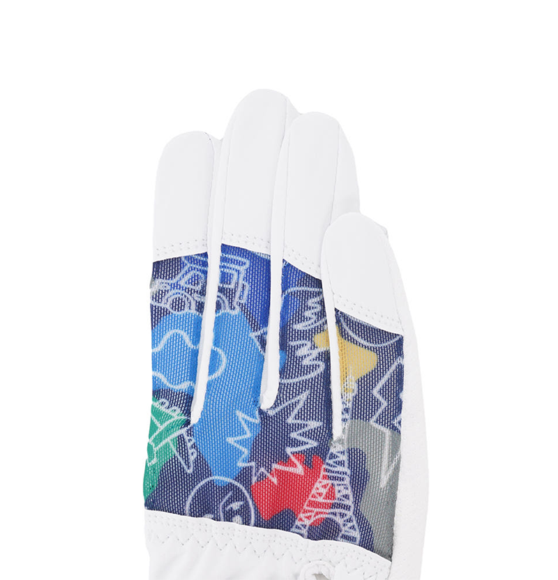 Castelbajac Women's Printed Perforated Gloves - Navy