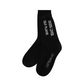 Castelbajac Men's Season Slogan Point Long Socks - Black