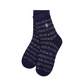 Castelbajac Men's Lettering Pattern Point Mid-calf Socks - Navy