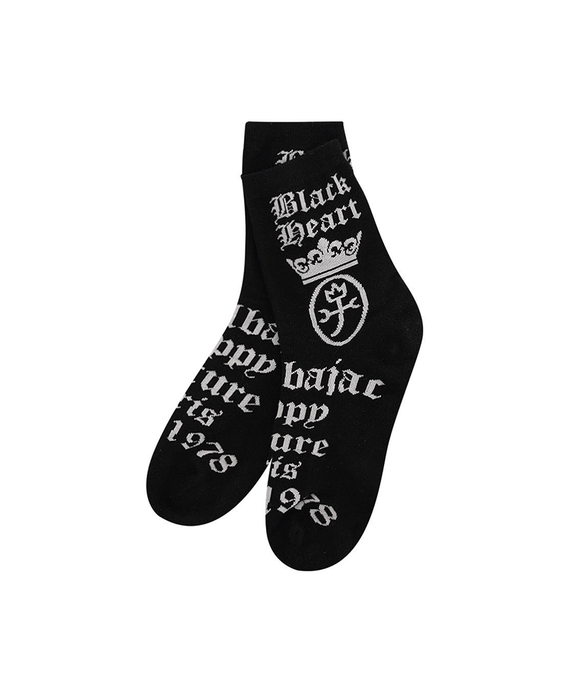 Castelbajac Men's Capsule Line Pattern Point Long Socks - Black