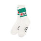 Castelbajac Women's Color Block Slogan Long Socks - Green