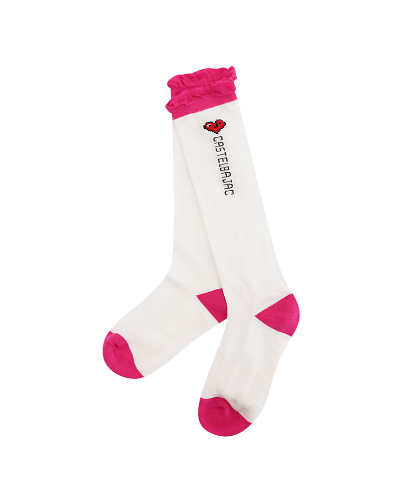Castelbajac Women's Heart Point Knee Socks - Pink