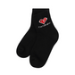 Castelbajac Women's Heart Point Mid-calf Socks - Black