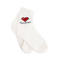 Castelbajac Women's Heart Point Mid-calf Socks - White
