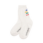 Castelbajac Women's Slogan Point Long Socks - White