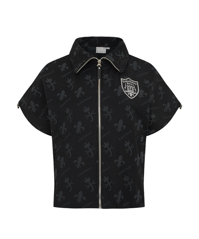 Castelbajac Women's Capsule Line Full-length JQD Short-Sleeve Zip-Up - Black