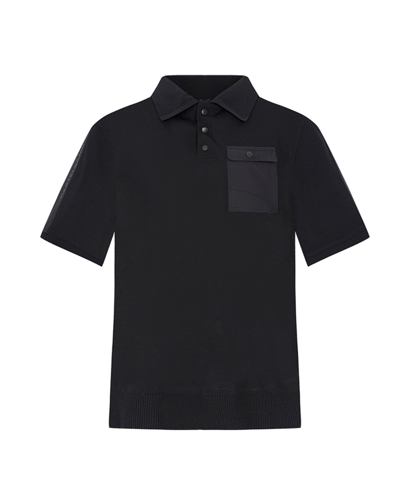 Castelbajac Men's Woven Hybrid Polo Pullover Knit - 2 Colors