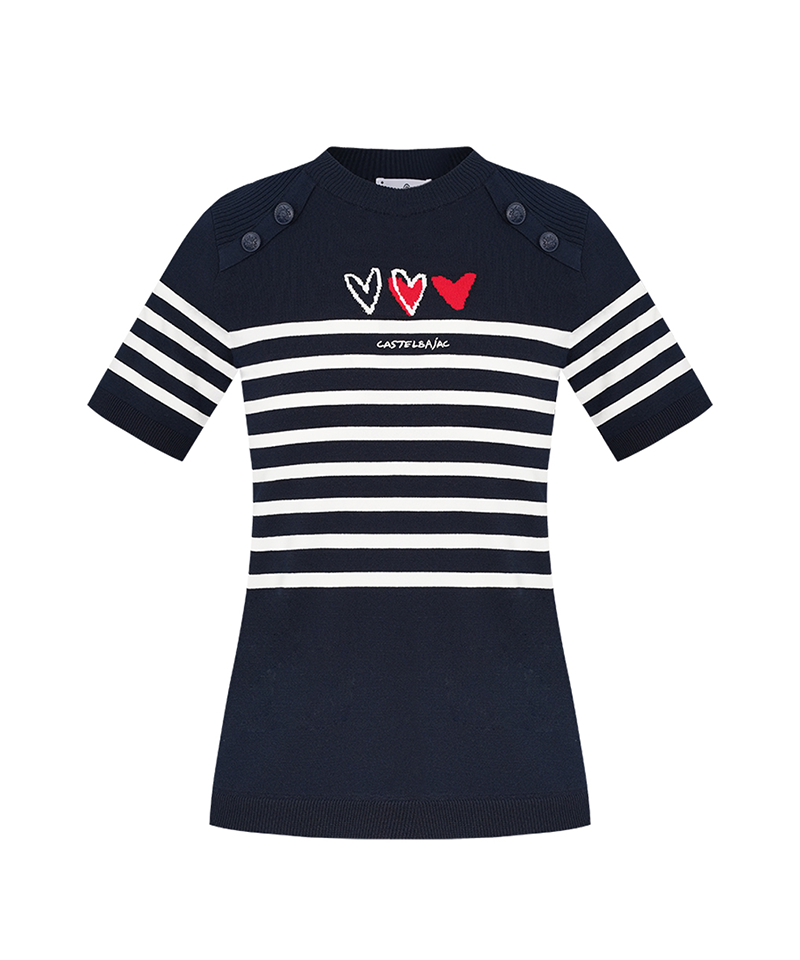 Castelbajac Women's Striped Short-Sleeve Sweater - 2 Colors