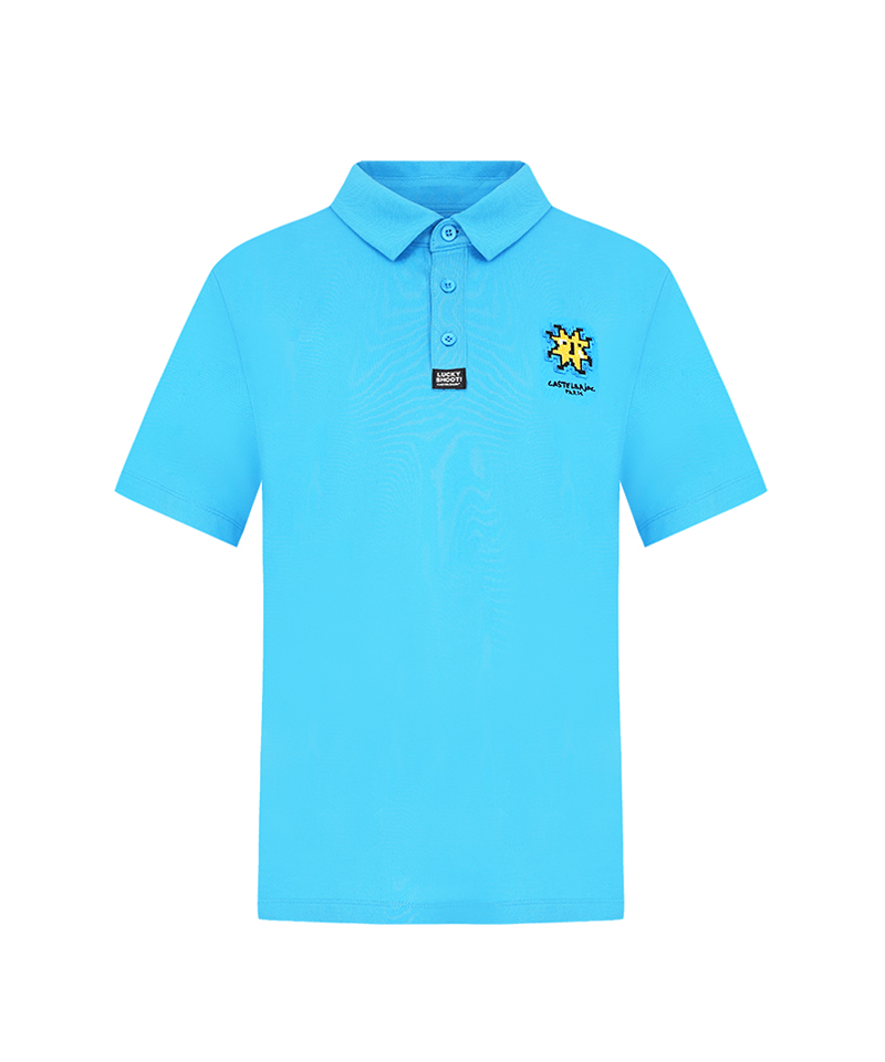 Castelbajac Men's Pixel Graphic Polo T-Shirt - 3 Colors