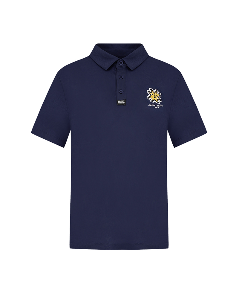 Castelbajac Men's Pixel Graphic Polo T-Shirt - 3 Colors