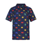 Castelbajac Men's Pixel Print Polo T-Shirt - 2 Colors