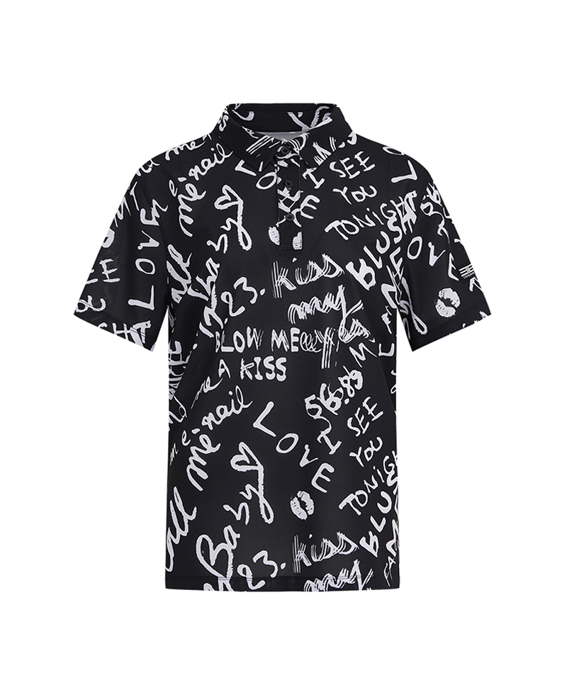Castelbajac Men's Full-Size Drawing Lettering Polo T-Shirt - 2 Colors