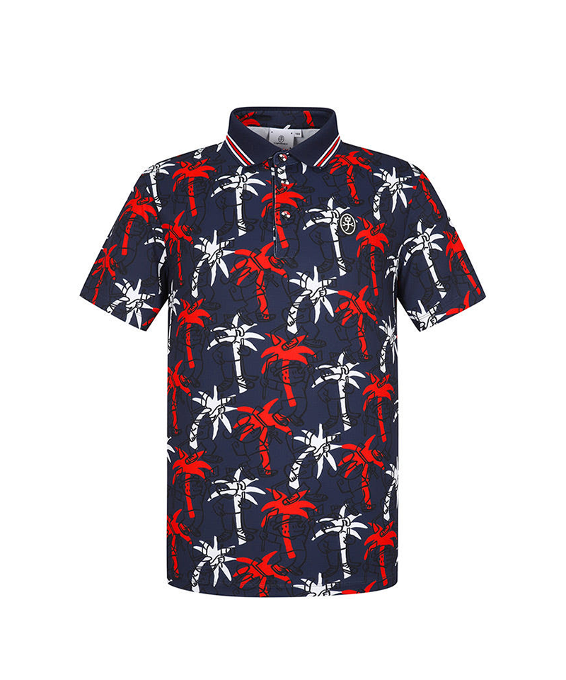 Castelbajac Men's Hope Short-Sleeve Pattern Collared Shirt - 2 Colors