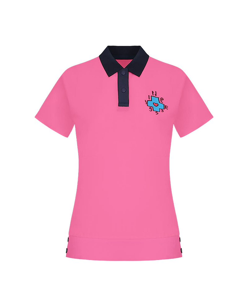 Castelbajac Women's Solid Collar Two-tone T-shirt - 3 Colors