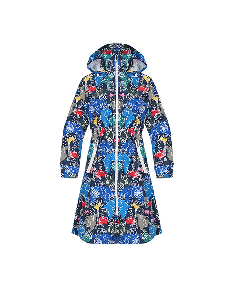 Castelbajac Women's Patterned Raincoat - Navy
