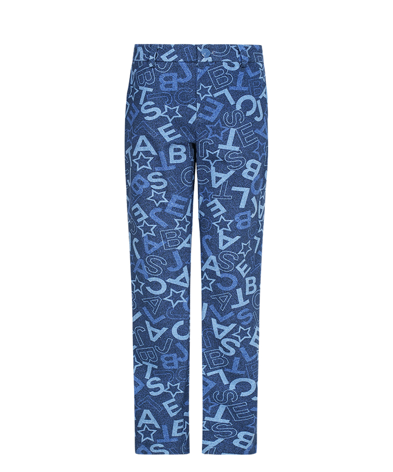 Castelbajac Men's Star Print Denim Pants - Navy