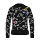 Castelbajac Women's Big Collar Pattern Zip-Up Cardigan - Black