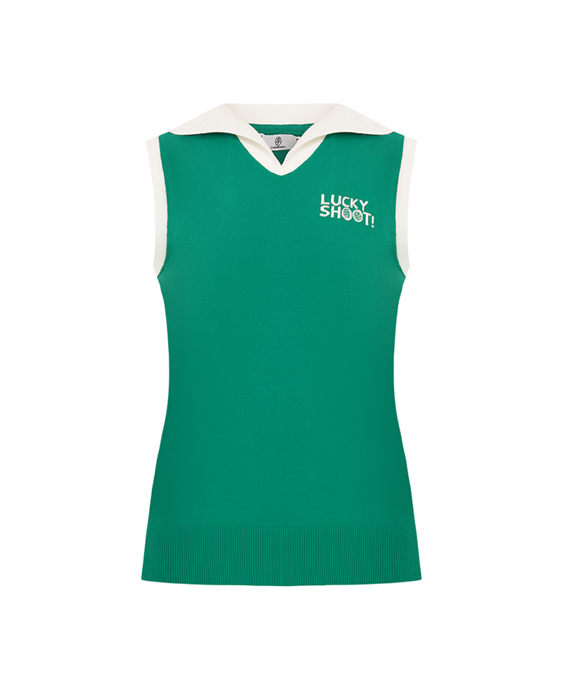 Castelbajac Women's V-Line Point Big Collar Vest - 2 Colors