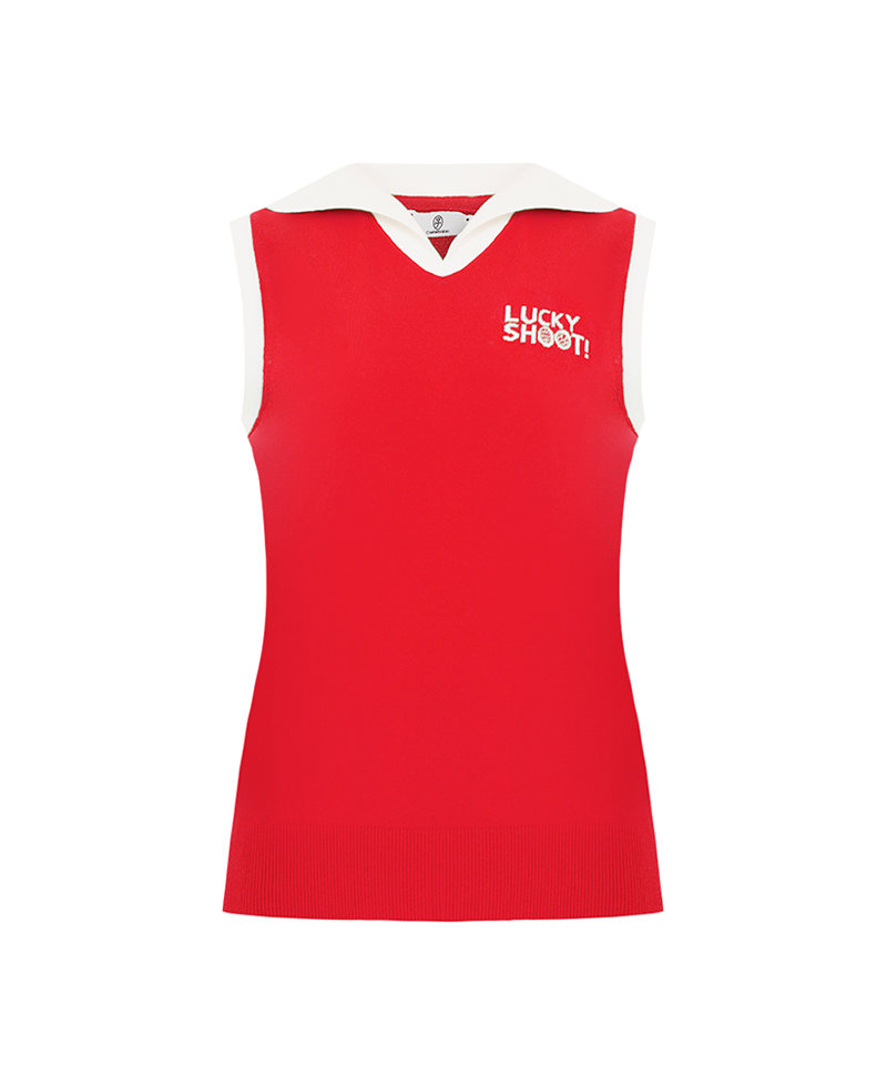 Castelbajac Women's V-Line Point Big Collar Vest - 2 Colors