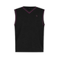 Castelbajac Men's Emblem Pattern Jacquard Knit Vest - Black