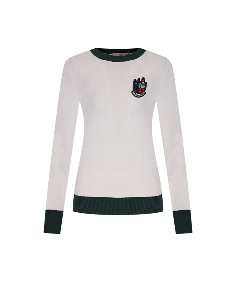 Castelbajac Women's Two-Color Jacquard Knit - White