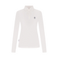 Women's Logo Embroidered Basic Collar T-Shirt - White