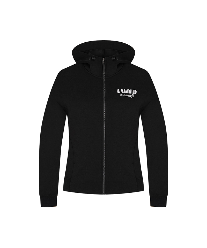 Castelbajac Women's Artwork Point Hooded Zip-Up - Black