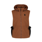 Women's Detachable Hooded Zip-Up Vest - Brown