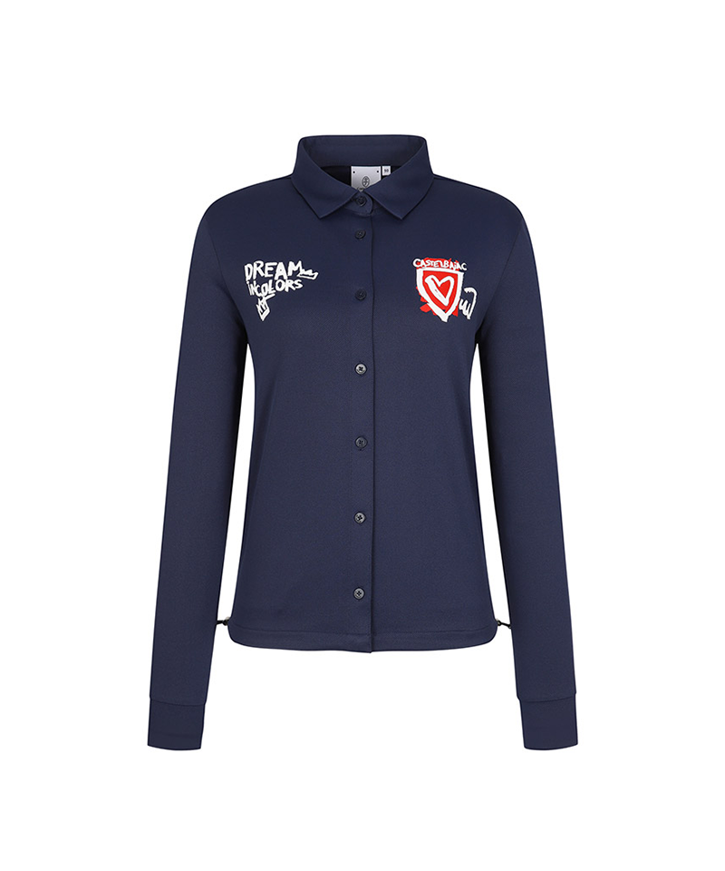 Castelbajac Women's Jersey Long-Sleeve Shirt - Navy