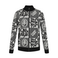 Castelbajac Men's Patterned Zip-Up Sweater Cardigan - Black
