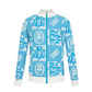 Castelbajac Men's Patterned Zip-Up Sweater Cardigan - Blue