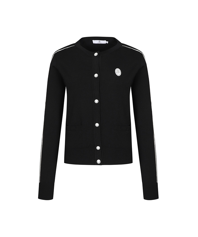 Castelbajac Women's Round Neck Button Cardigan - Black