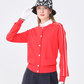 Castelbajac Women's Round Neck Button Cardigan - Red