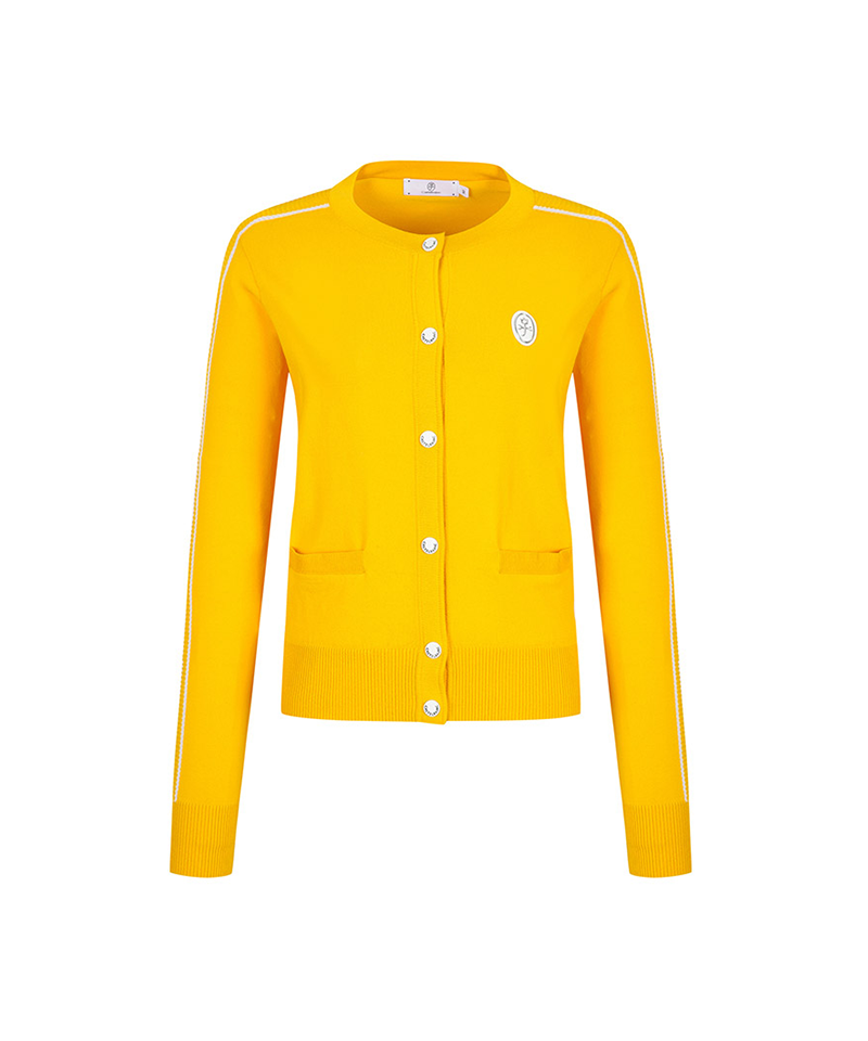 Castelbajac Women's Round Neck Button Cardigan - Yellow