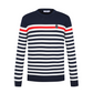 Castelbajac Men's Striped Round Sweater - Navy