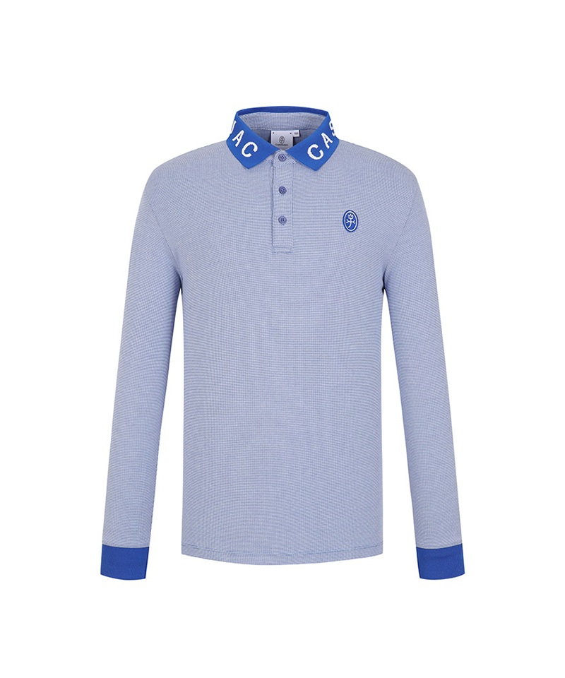 Castelbajac Men's Lettering Collar T-Shirt - Blue
