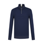 Castelbajac Men's High-Neck Half-Zip T-Shirt in Textured Fabric - Navy