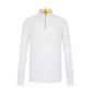 Castelbajac Men's High-Neck Half-Zip T-Shirt in Textured Fabric - White