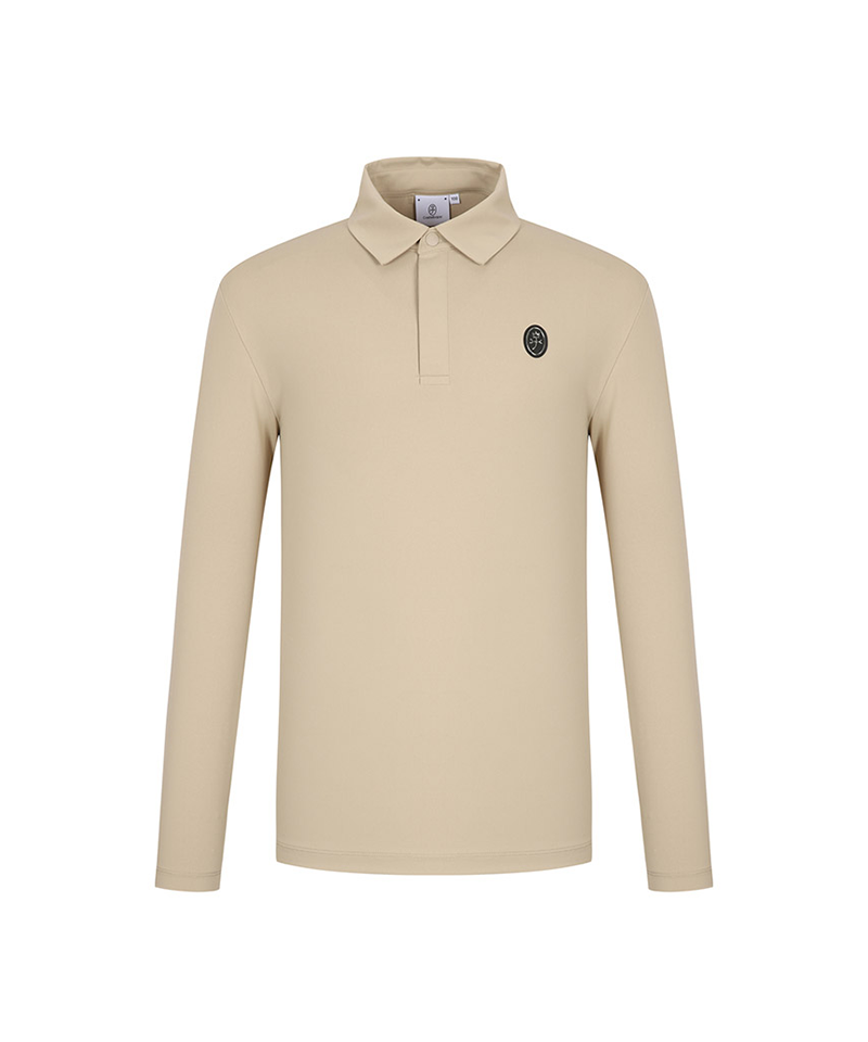 Castelbajac Men's Solid Jeri Collar T-Shirt - Beige